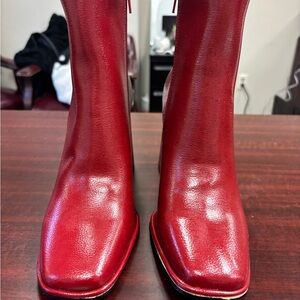 Mix No. 6 Red Heeled Boots with Glossy Finish
